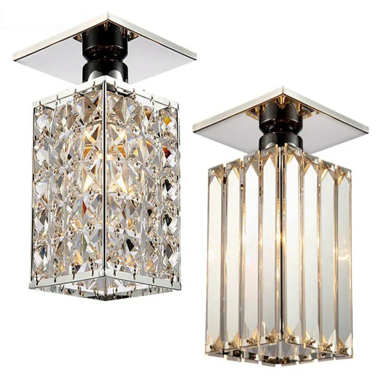 DecorBites™ Crystal Ceiling Chandelier: Minimalist Luxury Lighting for Home, Hotel, Balcony, Corridor