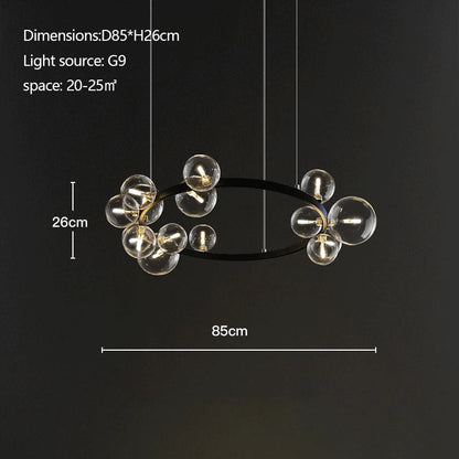 DecorBites™ Industrial Glass Pendant Chandelier Kitchen Dining Living Room Lighting