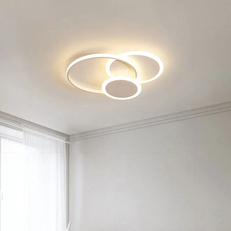 DecorBites™ LED Chandelier with Remote for Living Room, Bedroom - Modern White Ceiling Lamp