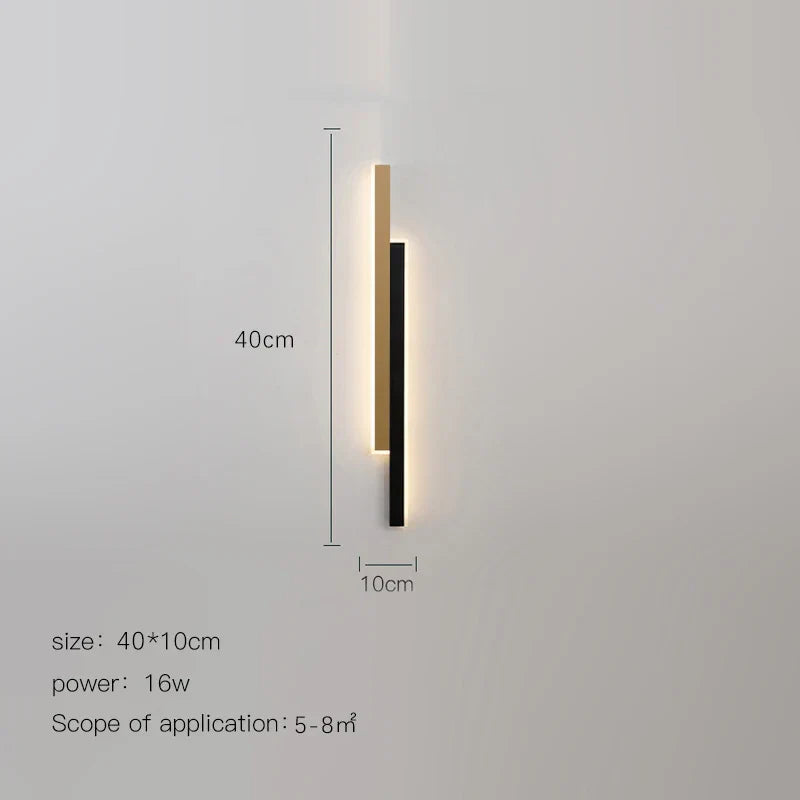 DecorBites™ LED Black Wall Lamp for Modern Living Room, Bedroom, Bar & Corridor