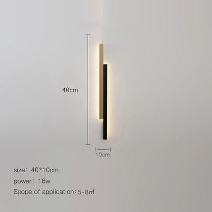 DecorBites™ LED Black Wall Lamp for Modern Living Room, Bedroom, Bar & Corridor