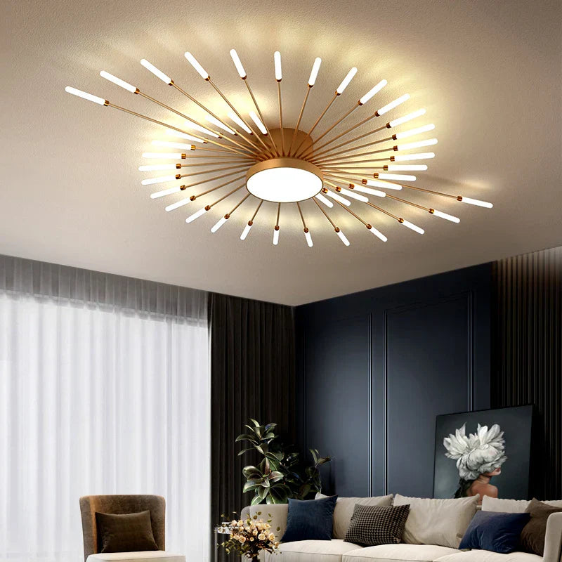 Black Fireworks Ceiling Light
