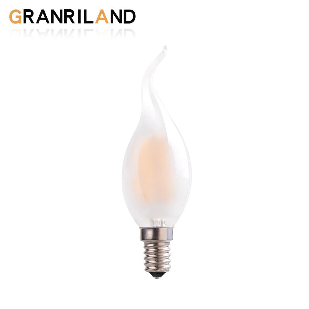 Bombilla LED Llama Decorbites™ E12 E14 C35 Vela Retro Filamento 4W 6W Regulable Blanco Cálido