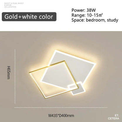 ثريا DecorBites™ LED باللون الأسود الذهبي: إضاءة ذكية حديثة لغرفة المعيشة وغرفة الطعام وغرفة النوم وغرفة الأطفال