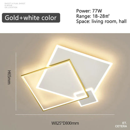 ثريا DecorBites™ LED باللون الأسود الذهبي: إضاءة ذكية حديثة لغرفة المعيشة وغرفة الطعام وغرفة النوم وغرفة الأطفال