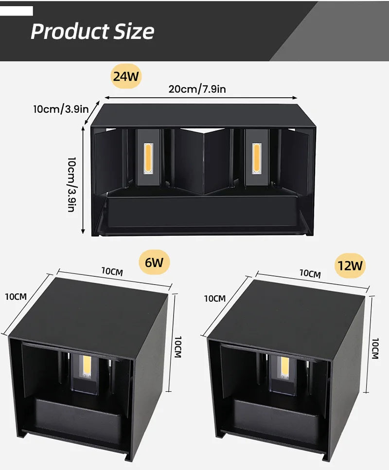 Up and Down 24W LED Wall Lamp