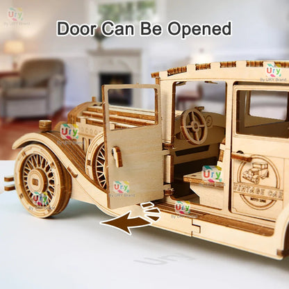 Ury 3D Vintage Wooden Car Puzzle