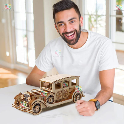 Ury 3D Vintage Wooden Car Puzzle