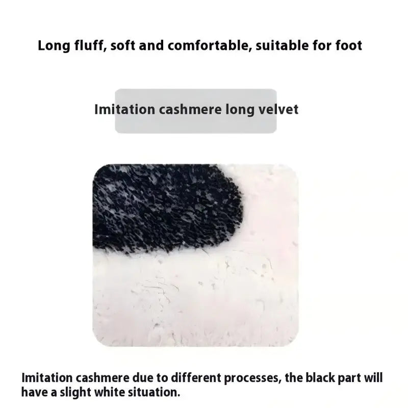 VIKAMA Black Faux Cashmere Carpet