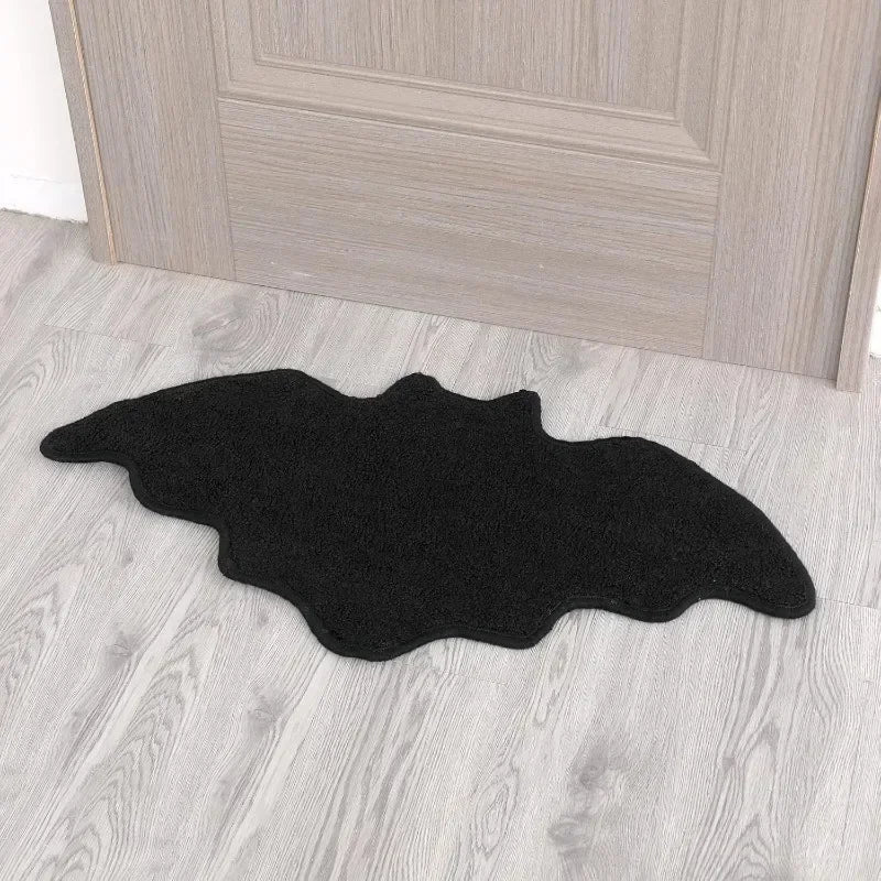 VIKAMA Black Spider Web Bath Mat