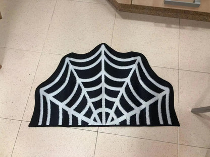 VIKAMA Black Spider Web Bath Mat