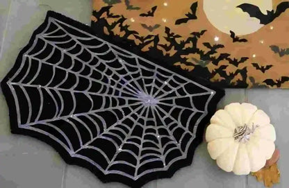 VIKAMA Black Spider Web Bath Mat