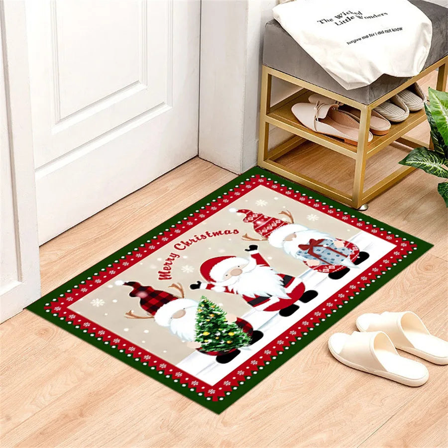 VIKAMA Christmas Santa Velvet Mat