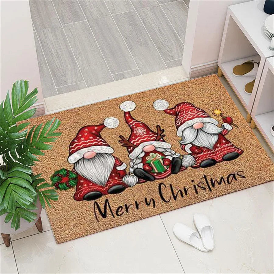 VIKAMA Christmas Santa Velvet Mat