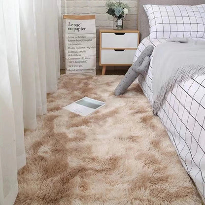 VIKAMA Fluffy Silk Wool Bedside Rug