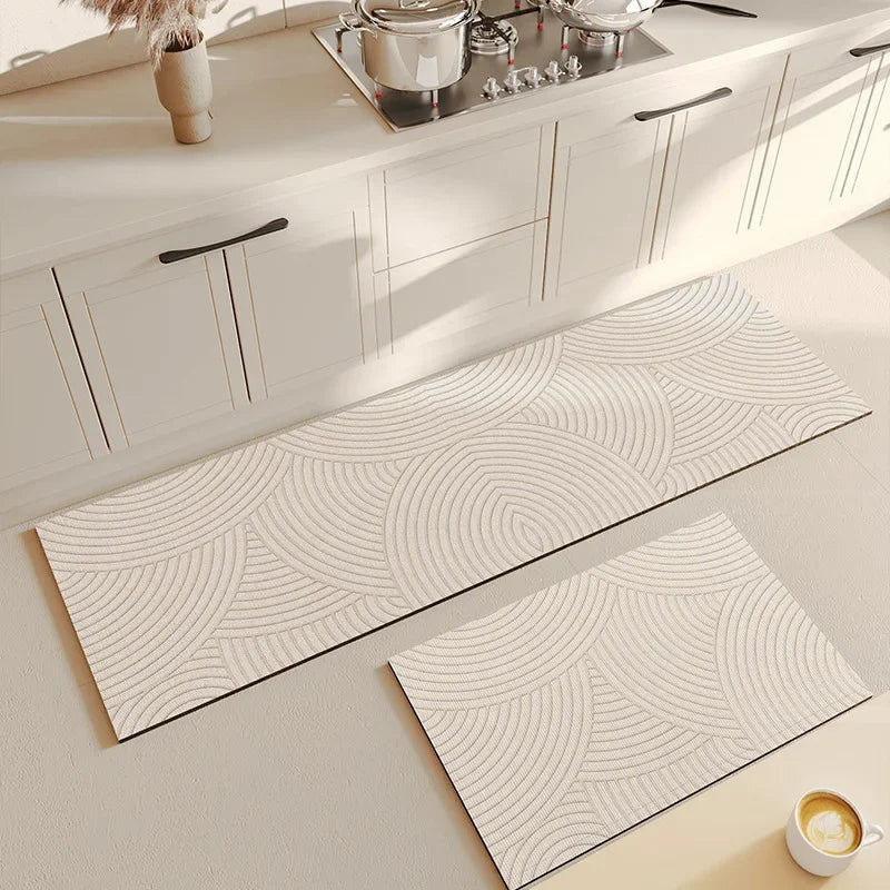 VIKAMA Geometric Diatomite Kitchen Mat