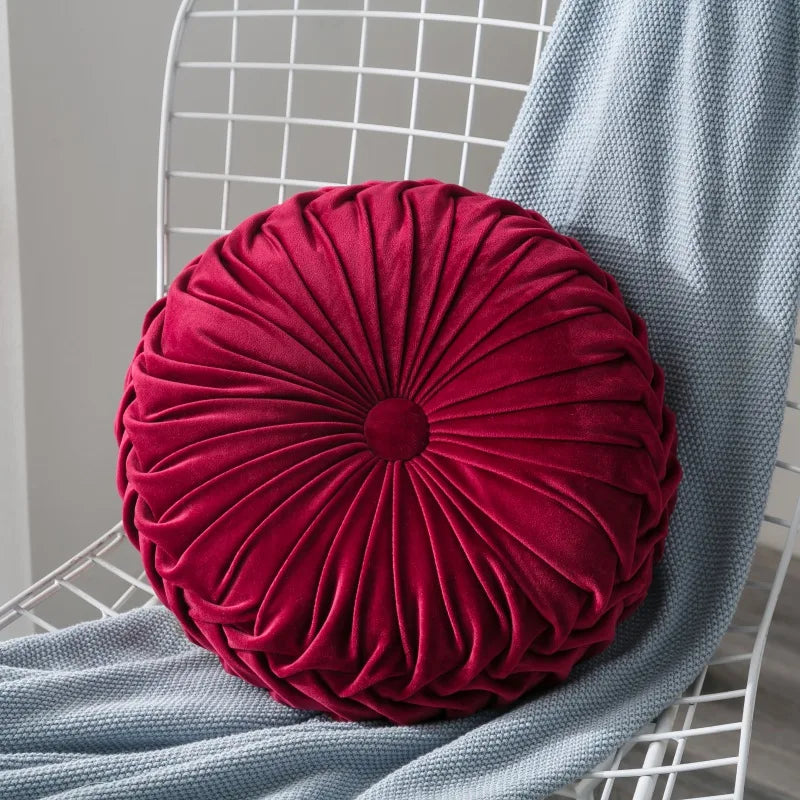 Velvet Round Throw Pillow - 35cm