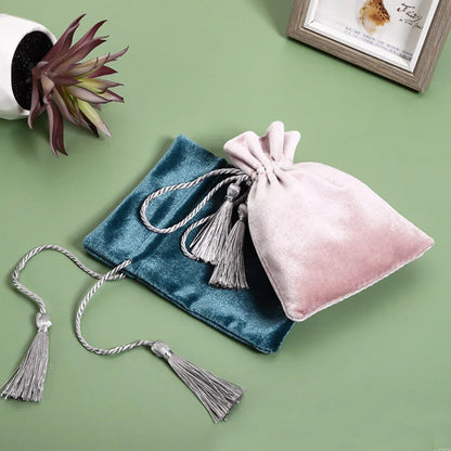 Velvet Tassel Gift Bags Set