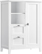 Versatile White Wood Storage Cabinet