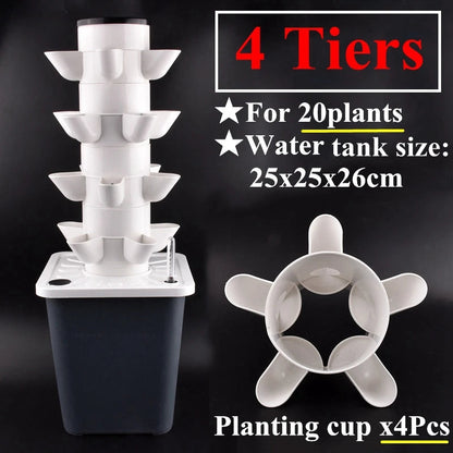 Vertical Hydroponic Garden Tower Planter