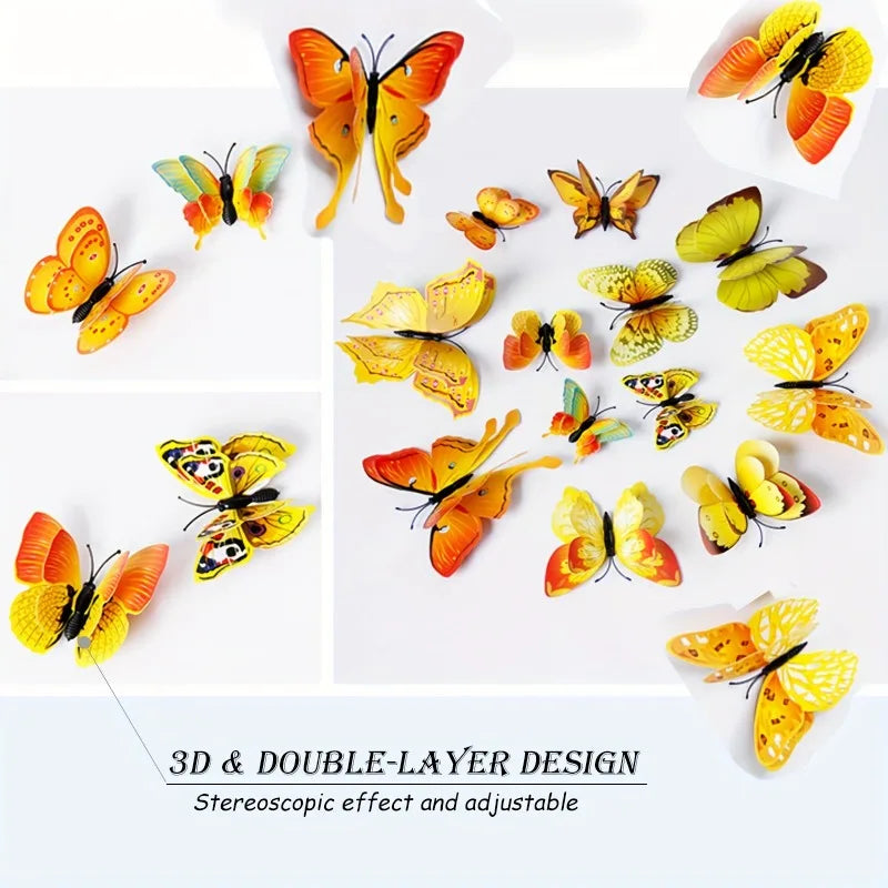 Vibrant 3D Butterfly Wall Decor