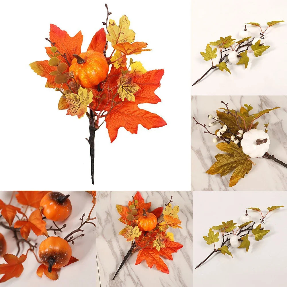 Vibrant Artificial Maple Leaves Branch