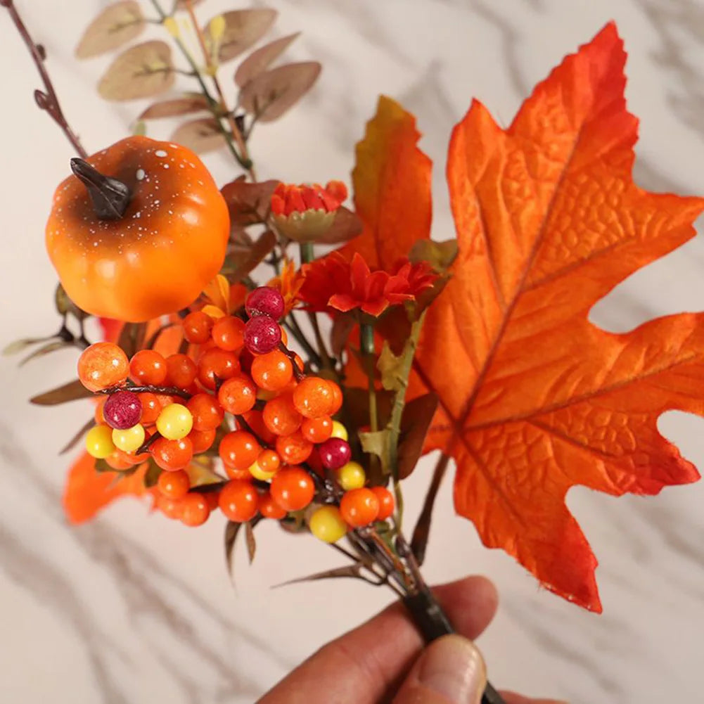 Vibrant Artificial Maple Leaves Branch