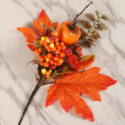 Vibrant Artificial Maple Leaves Branch