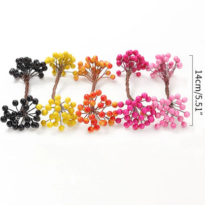 Vibrant Foam Berry Decorations - 50 Heads