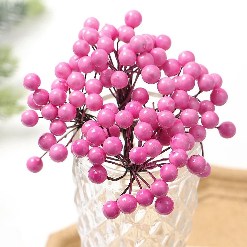 Vibrant Foam Berry Decorations - 50 Heads