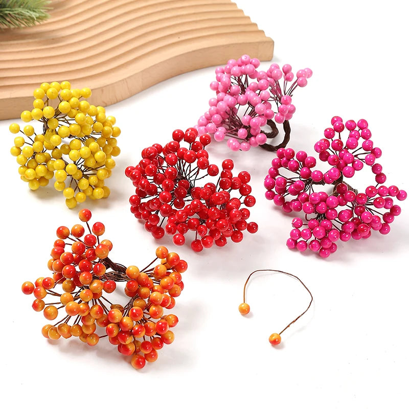 Vibrant Foam Berry Decorations - 50 Heads