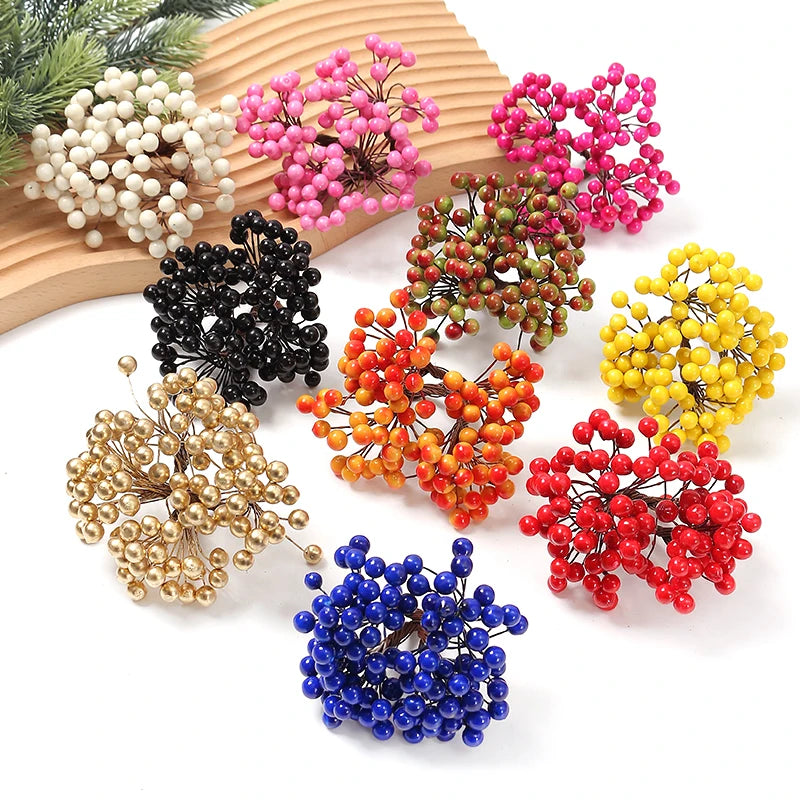 Vibrant Foam Berry Decorations - 50 Heads