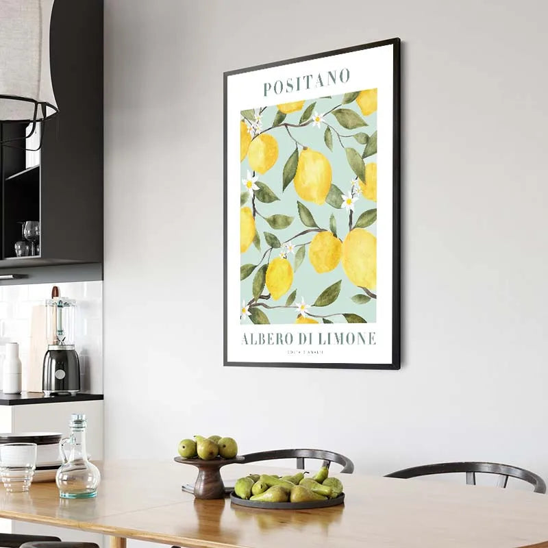 Vibrant Lemon Orange Canvas Art