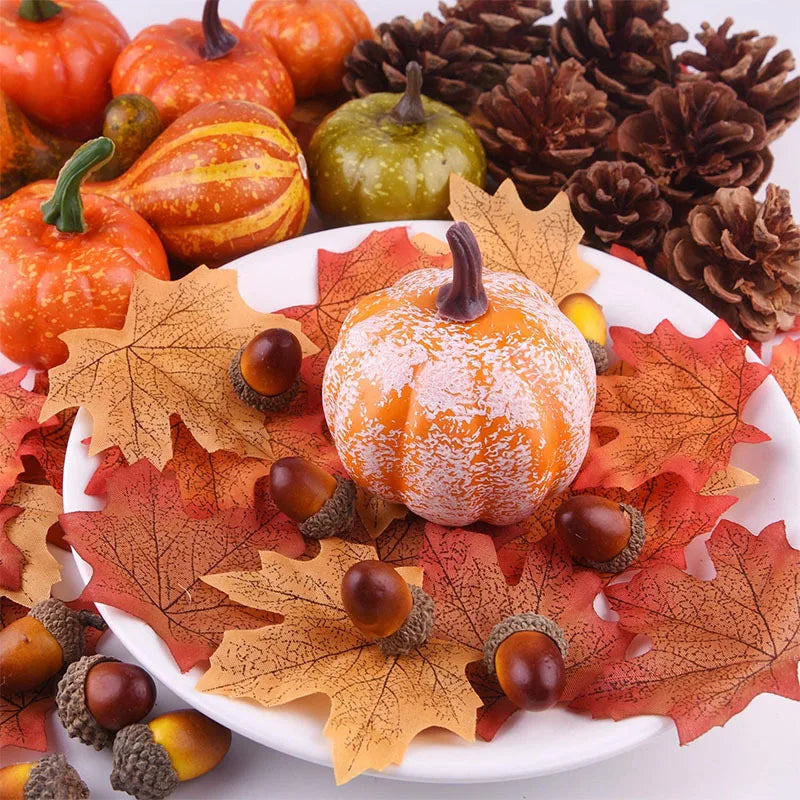 Vibrant Mini PVC Pumpkin Decorations