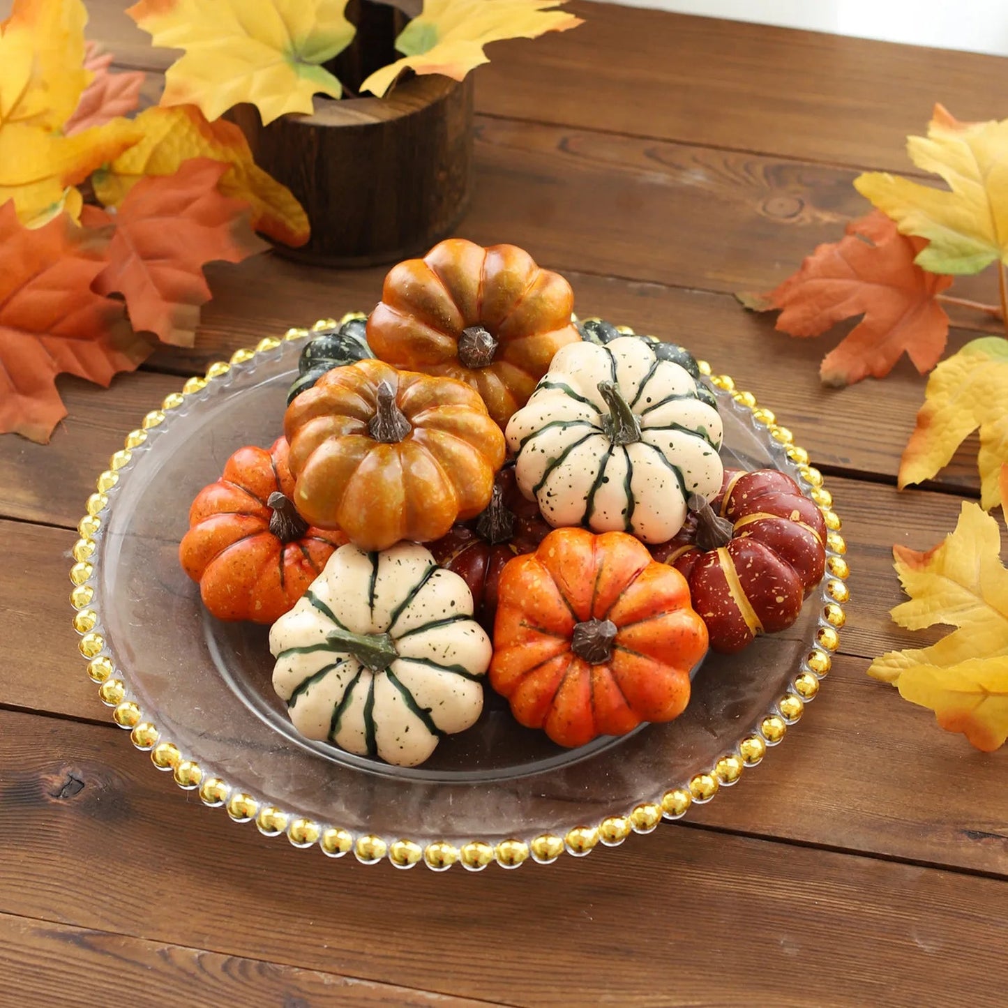 Vibrant Mini PVC Pumpkin Decorations