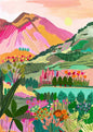 Vibrant Mountain City Canvas Art