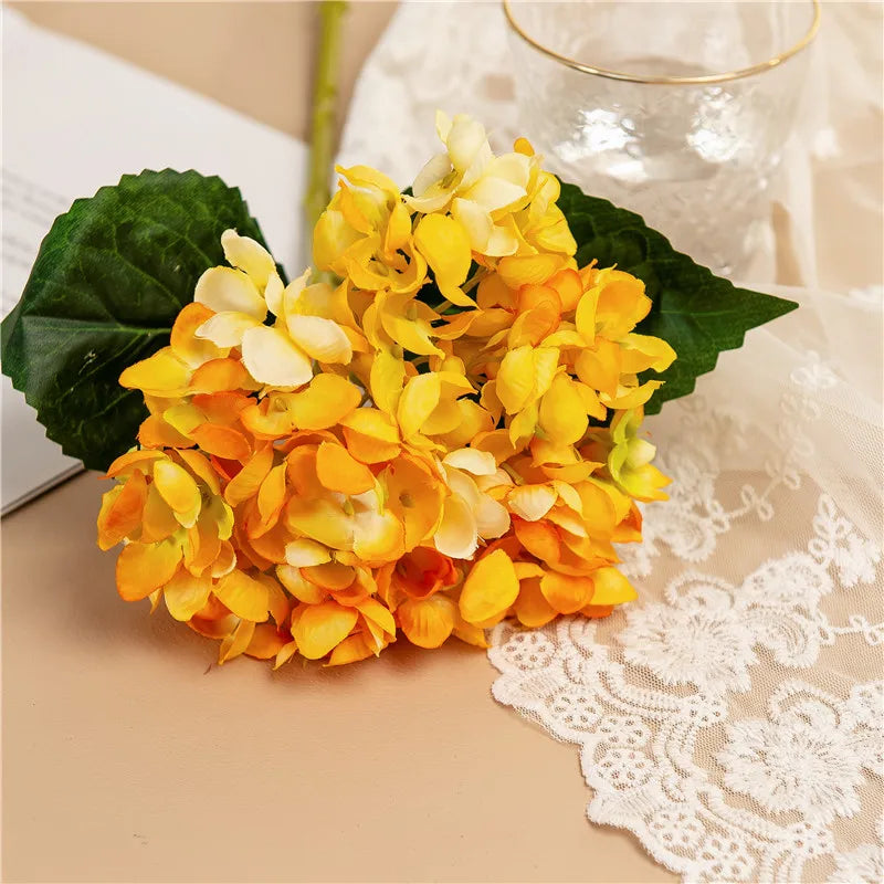 Vibrant Silk Hydrangea Branches for Decor