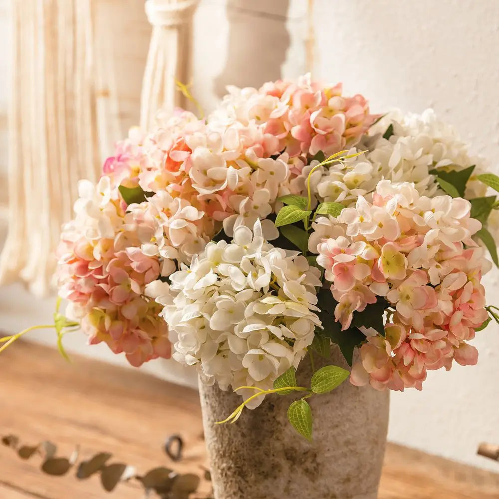 Vibrant Silk Hydrangea Branches for Decor