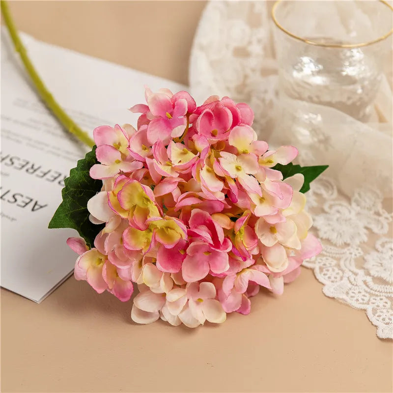 Vibrant Silk Hydrangea Branches for Decor