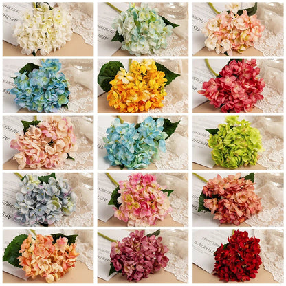 Vibrant Silk Hydrangea Branches for Decor