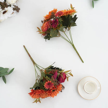 Vibrant Sunflower Peony Silk Bouquet