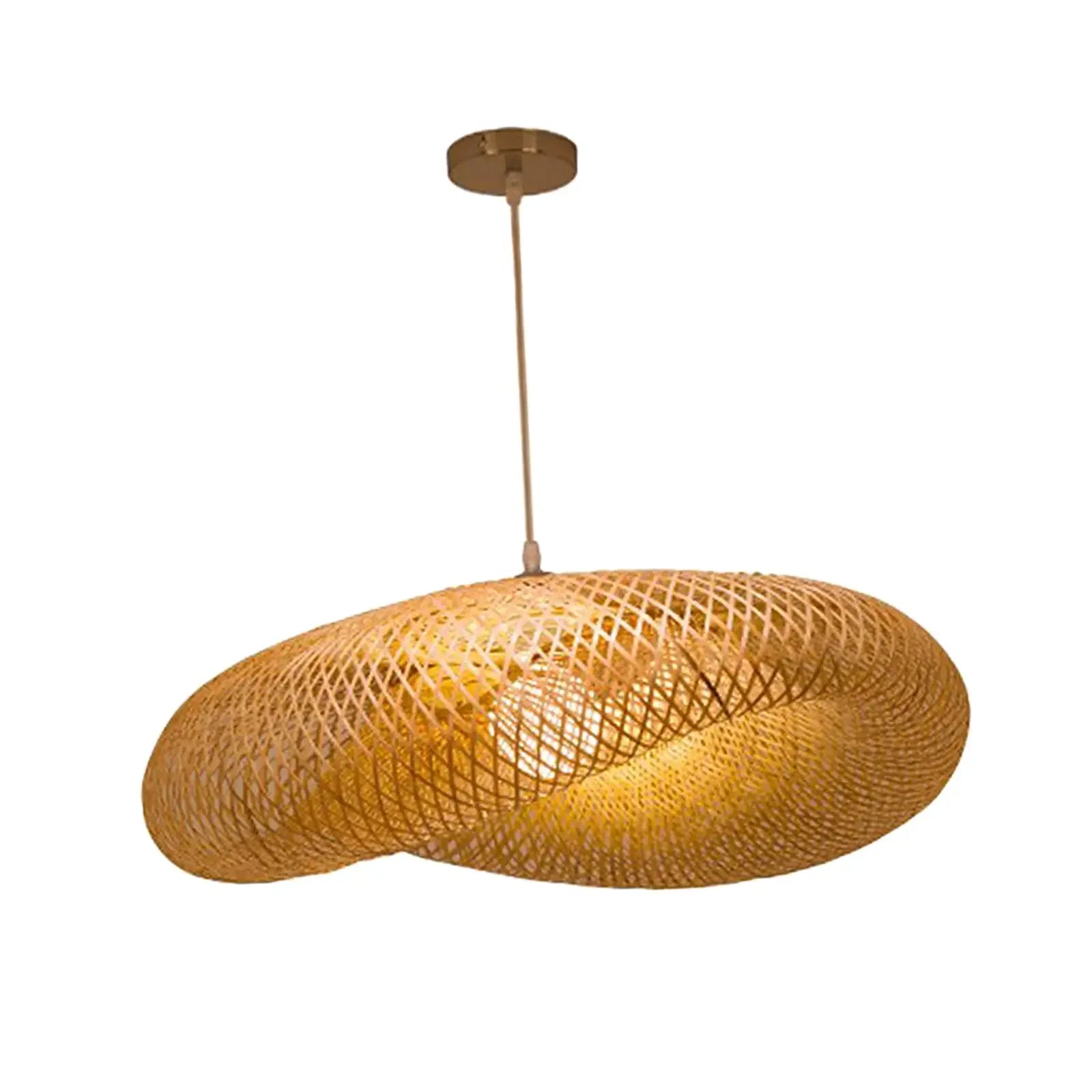 Vintage Bamboo Woven LED Pendant Light