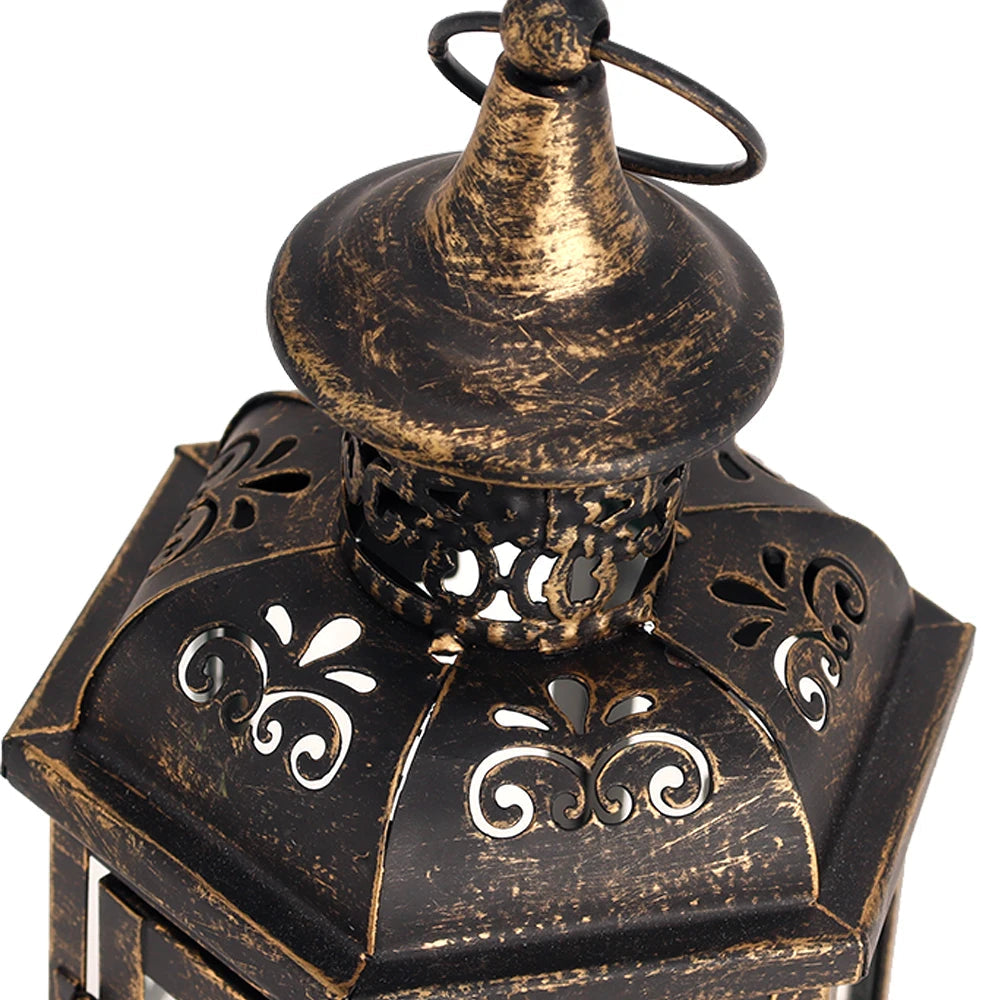 Vintage Black Iron Hanging Lanterns