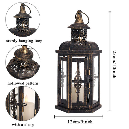 Vintage Black Iron Hanging Lanterns