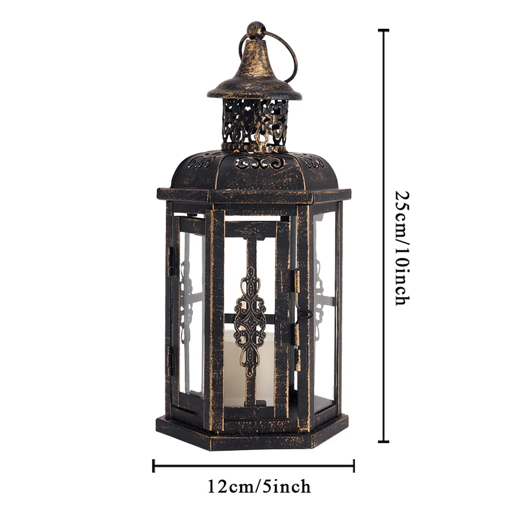 Vintage Black Iron Hanging Lanterns