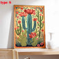 Vintage Cactus Poster A4 A3 Print