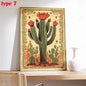 Vintage Cactus Poster A4 A3 Print