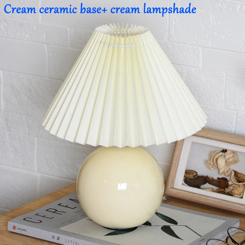 Vintage Ceramic Table Lamp with LED