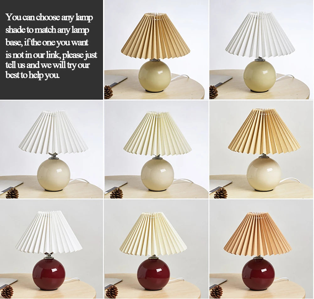 Vintage Ceramic Table Lamp with LED