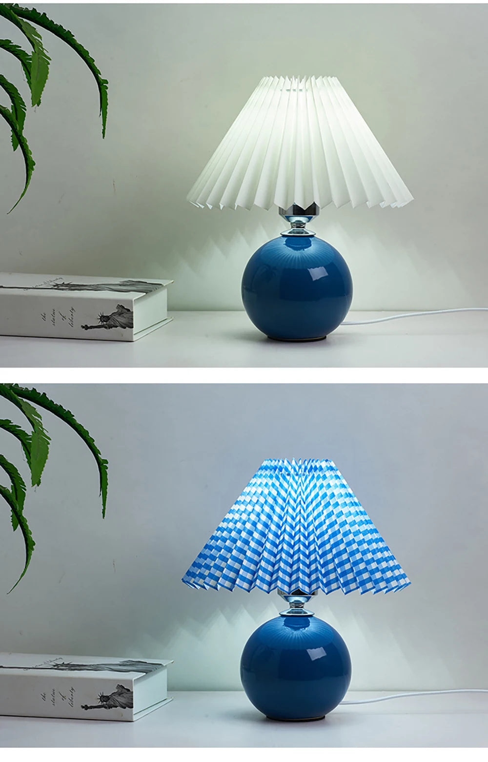 Vintage Ceramic Table Lamp with LED